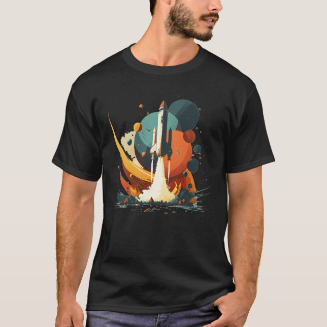 Explosive Rocket Launch T Shirt (Framsida)
