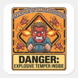 Explosive Temper Trucker | ADR digital download Fyrkantigt Klistermärke