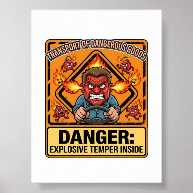 Explosive Temper Trucker | ADR digital download Poster (Framsidan)