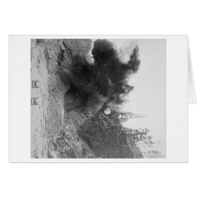 Explosivt avfall på bergssidan under hälsningskort (Framsidan Horizontal)