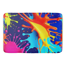 Explosivt Färg i Abstrakt Art Badrumsmatta