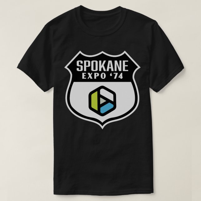 Expo 74 Spokane World Fair Retro Shield Multicolo T Shirt (Design framsida)
