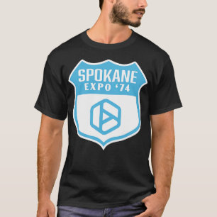 Expo 74 Spokane Worlds Fair Retro Shield Blue T Shirt