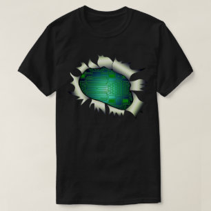 Exponerat kretskort Chest Ingenjör T-Shirt
