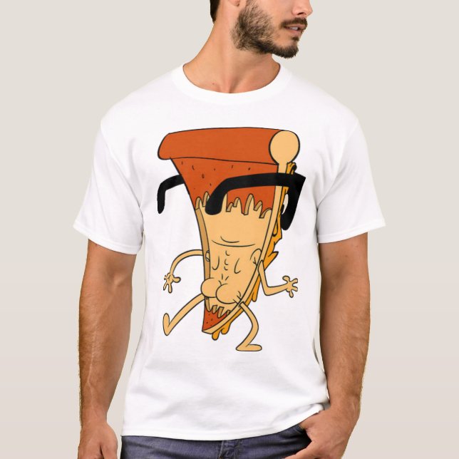 Exponerat Pizza-segment T Shirt (Framsida)