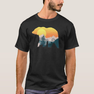 Exponering av örat med bergsberg i Dubbla T Shirt