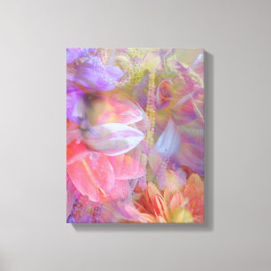 Exponering för blommor i Dubblan Fantasy Art Canvastryck