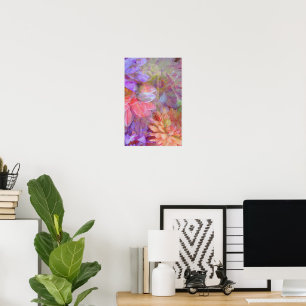 Exponering för blommor i Dubblan Fantasy Art Poster