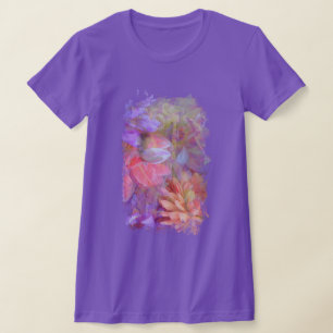Exponering för blommor i Dubblan Fantasy Art T Shirt