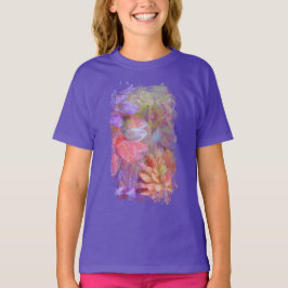 Exponering för blommor i Dubblan Fantasy Art T Shirt