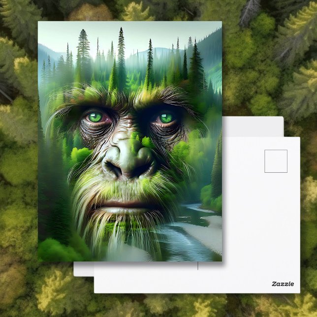 Exponering för Dubbla av Bigfoot-Sasquatch med sko Vykort (Skapare uppladdad)