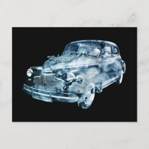 exponering för dubbla vid tvätta av bil vykort