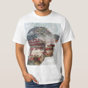 Exponering för patriotisk Dubbla T Shirt