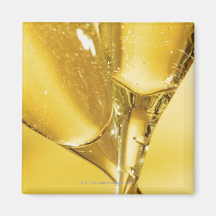 Exponeringsglas av champagne magnet