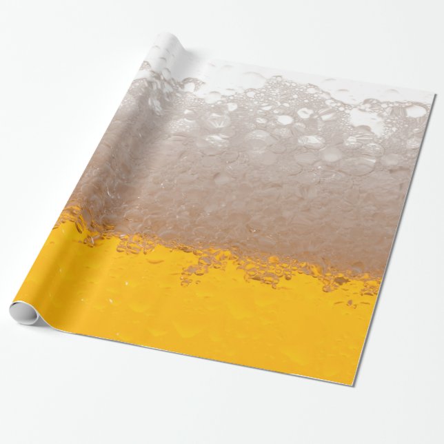 Exponeringsglas av öl med huvudet presentpapper (Utrullad)