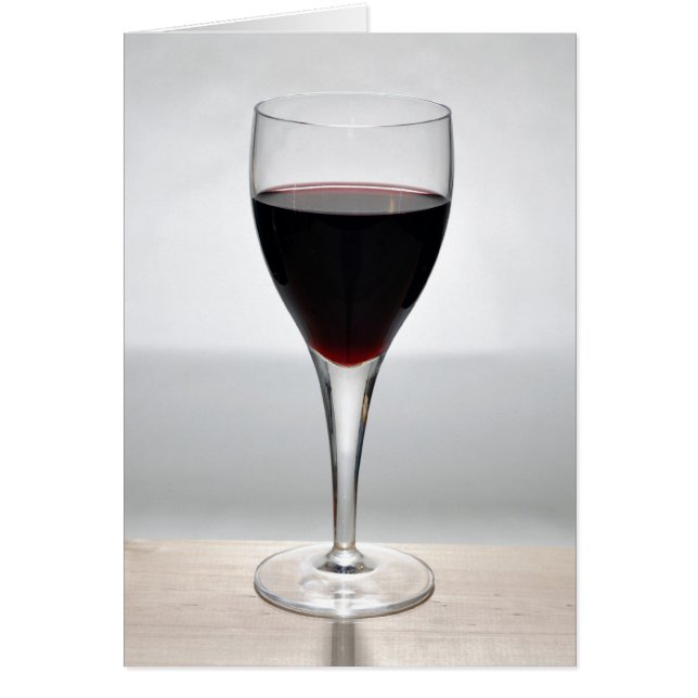 Exponeringsglas av rött vin hälsningskort (Framsidan)
