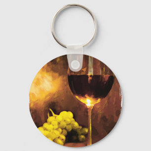 Exponeringsglas av vin- & gröntdruvor i nyckelring