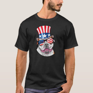 Exponeringsglas för hatt för amerikanbulldoggUSA T Shirt