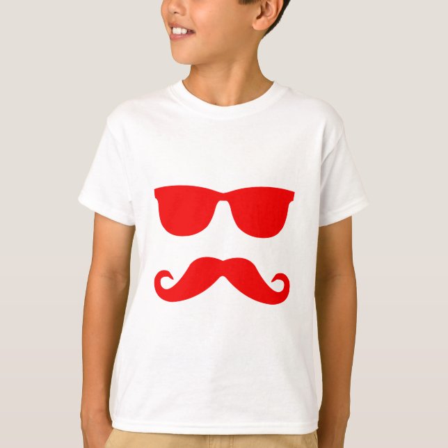 Exponeringsglas och mustasch t shirt (Framsida)