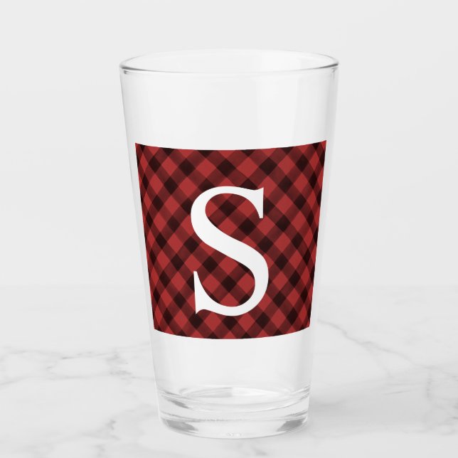 Exponeringsglas Tumber för buffelplädMonogram Glaskopp (Framsida)