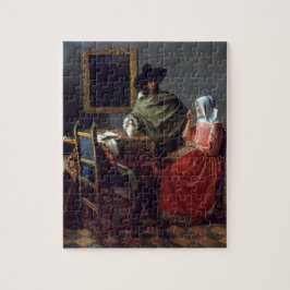 Exponeringsglaset av vin av Johannes Vermeer Pussel