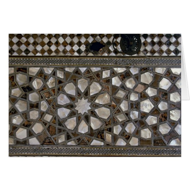 Exponeringsglasmönster på väggar hälsningskort (Framsidan Horizontal)