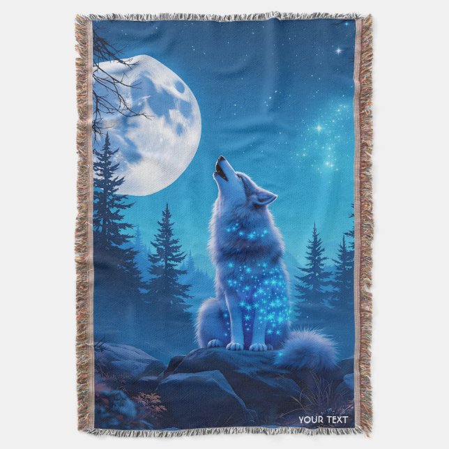 Exposition av Fantasy Cute Varg Dubbla Filt (Framsidan Vertikal)