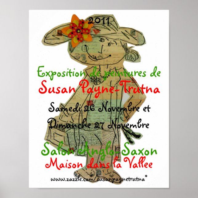 Exposition de Peintures de Susan Payne-Trutna Poster (Framsidan)