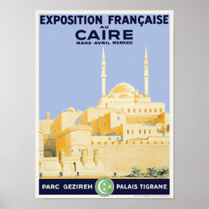 Exposition francaise au Caire Vintage affisch 1929