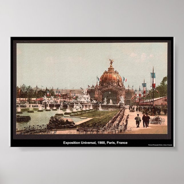 Exposition Universal, 1900, Paris, Frankrike Poster (Framsidan)