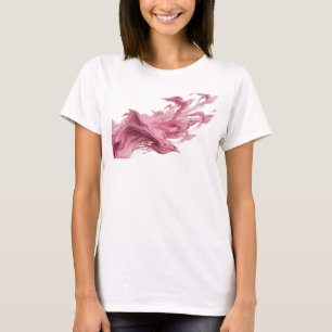 Expresiv rosa abstrakt fågel konst på kläder t shirt