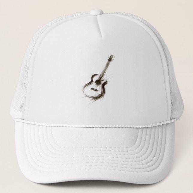 Expresivt bläckgitarr minimalist penselmusik på  keps (Framsida)