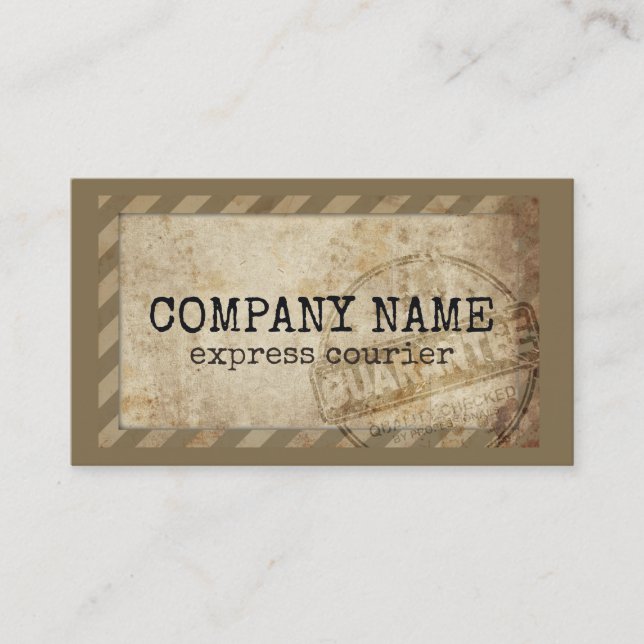 Express Courier-Vintage Service-kort Visitkort (Framsida)