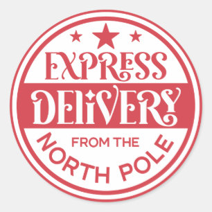 Express Delivery från Nordpolen Runt Klistermärke
