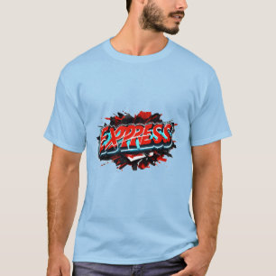 EXPRESS: Graffiti-Stil 3D Metallic T-Shirt Design