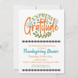 Express Gratitude Inbjudningar