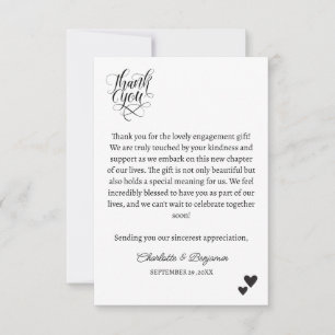 Express Gratitude med Minimalist Förlovning Gift Tack Kort