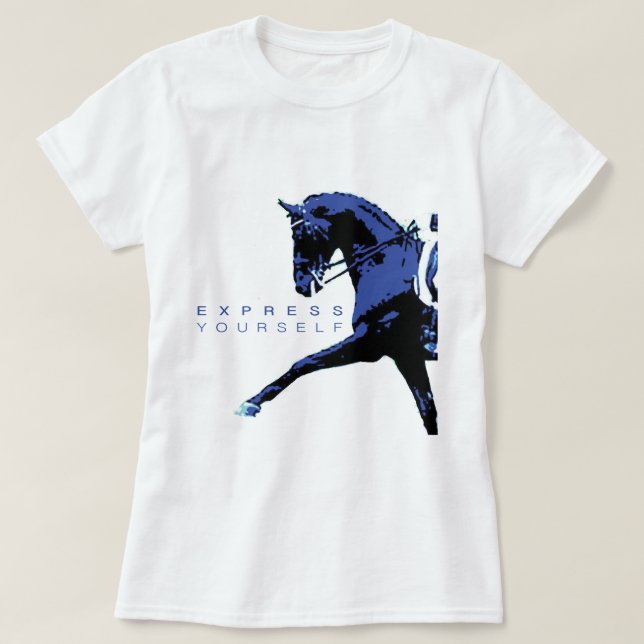 "Express you self"-ressage Te T Shirt (Design framsida)