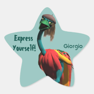 Express You Stickers Stjärnformat Klistermärke