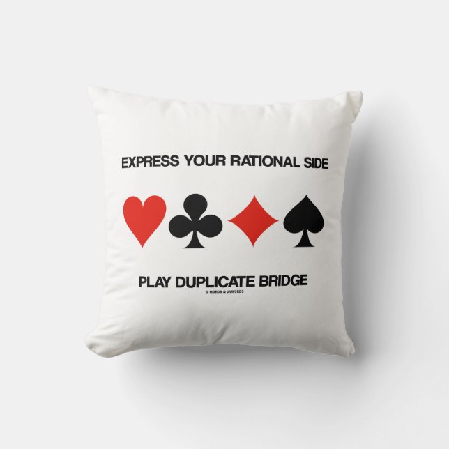 Express Your Rational Side Play Duplicera Bridge Kudde (Framsida)