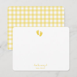 Expressavtryck för Cute Gult Baby Nursery Tack Kort