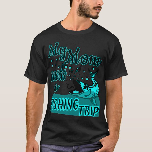 Expressionism-målning av en katt som fiskar t shirt (Framsida)