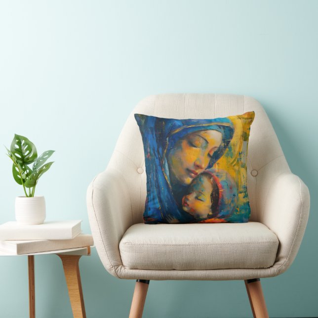 Expressionism Maria och Jesus Kudde (Stol)