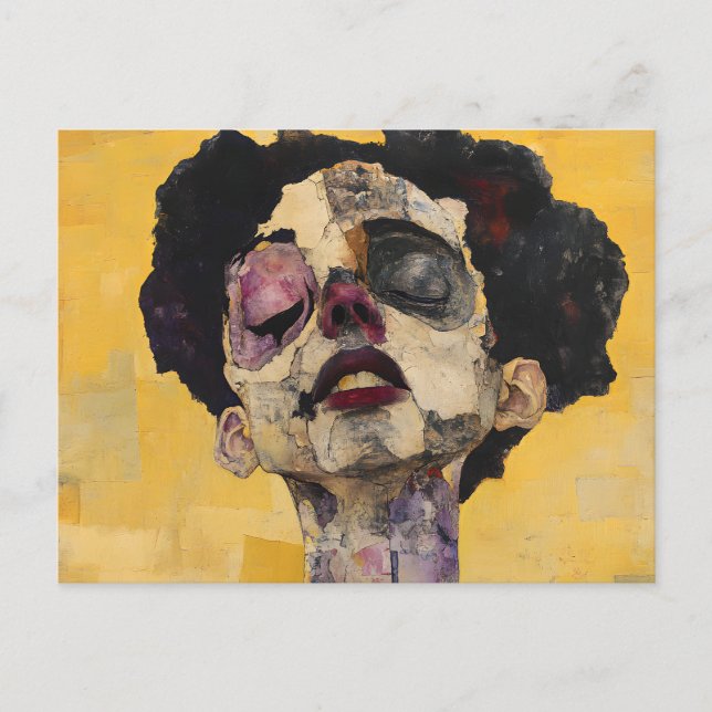 Expressionist Ethereal Portrait - Surrealist  Vykort (Framsida)