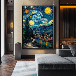 Expressionist för Starry Natt - djärv Contemporary Poster