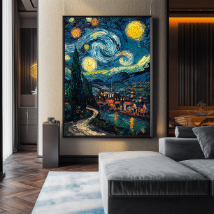 Expressionist för Starry Natt - djärv Contemporary Poster