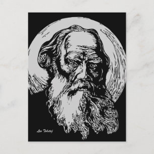 Expressionist Vector Art Leo Tolstoy Vykort