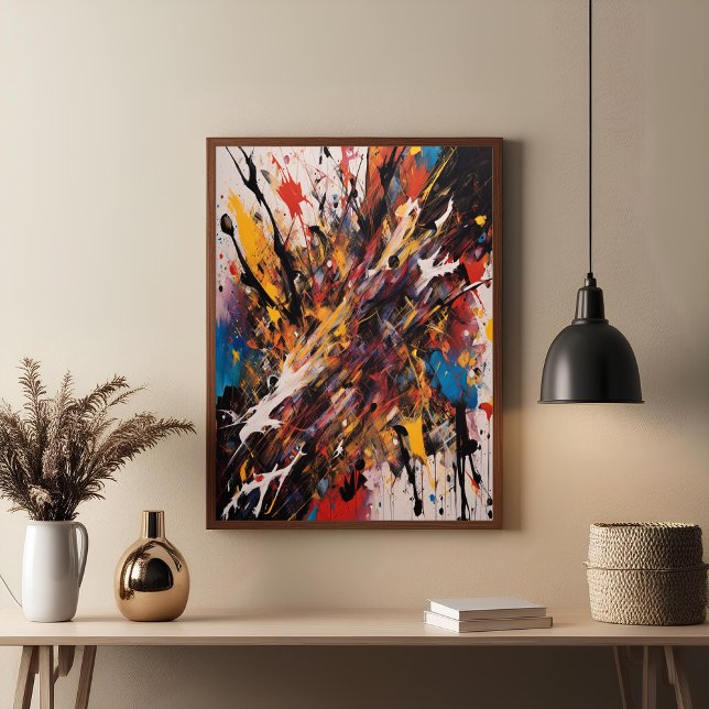 Expressionist Vibrant Art i Dynamic Abstrakt Actio Poster (Skapare uppladdad)