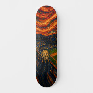 Expressionistisk Basebollstadion Skateboarddäck Mini Skateboard Bräda 18,5 Cm