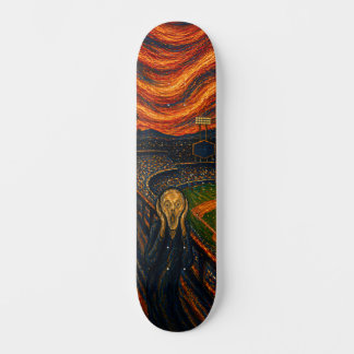Expressionistisk Basebollstadion Skateboarddäck Mini Skateboard Bräda 18,5 Cm